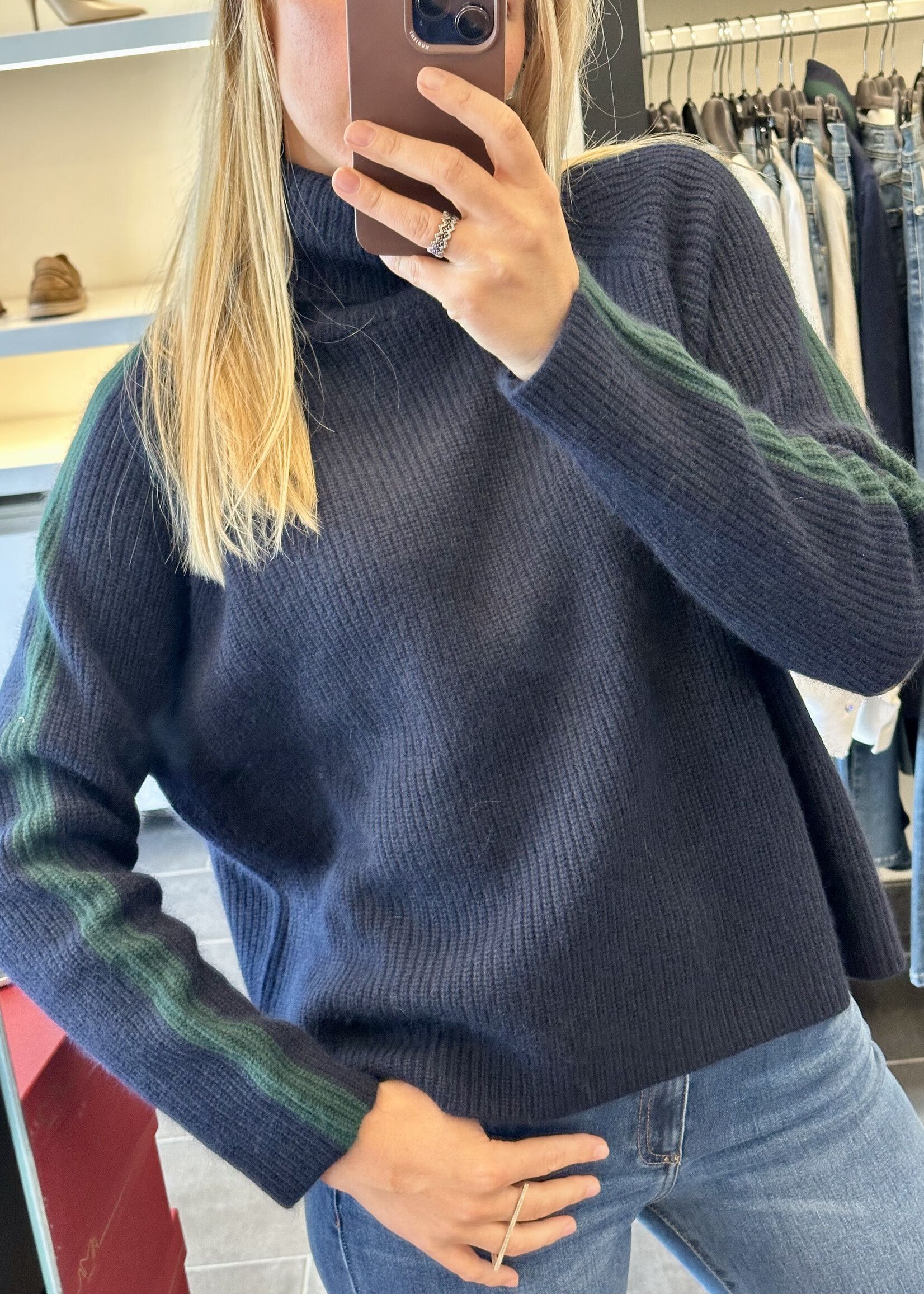 Pull Rule N°49 Woolmix Sapphire/Forest