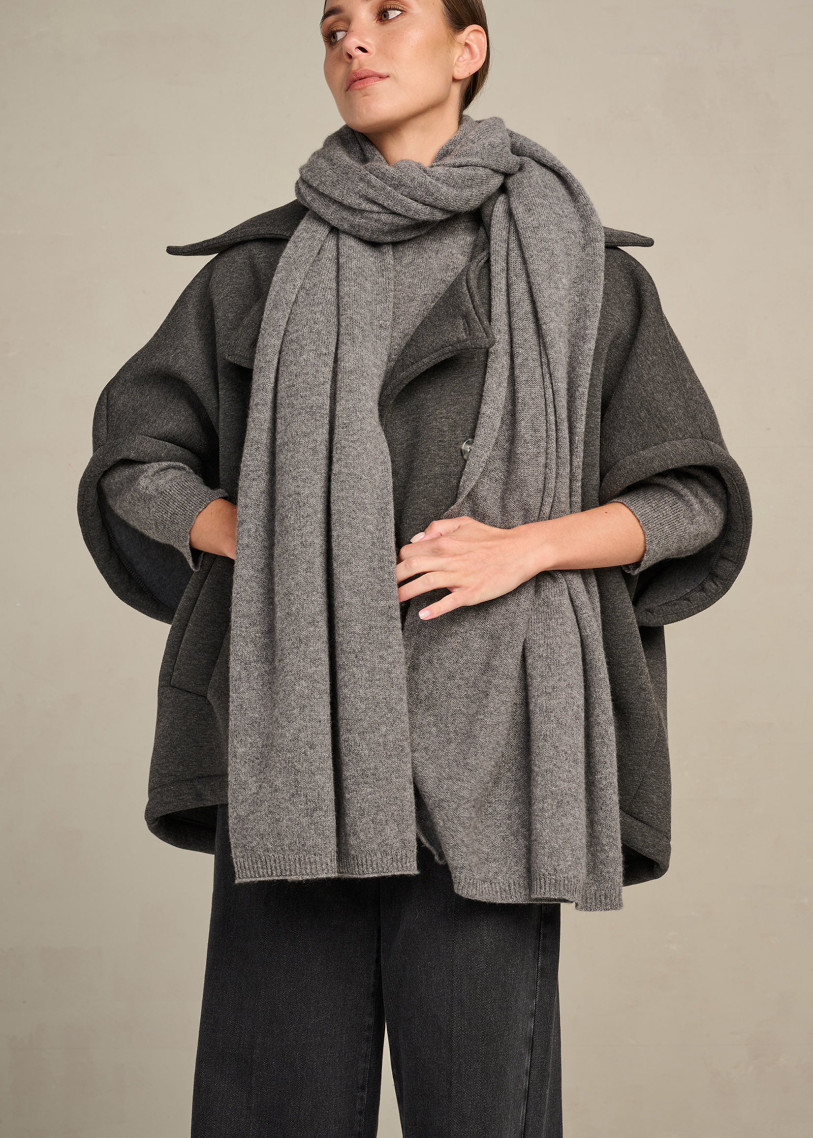 Rylee Vest Heavy Brushed Terry Grey