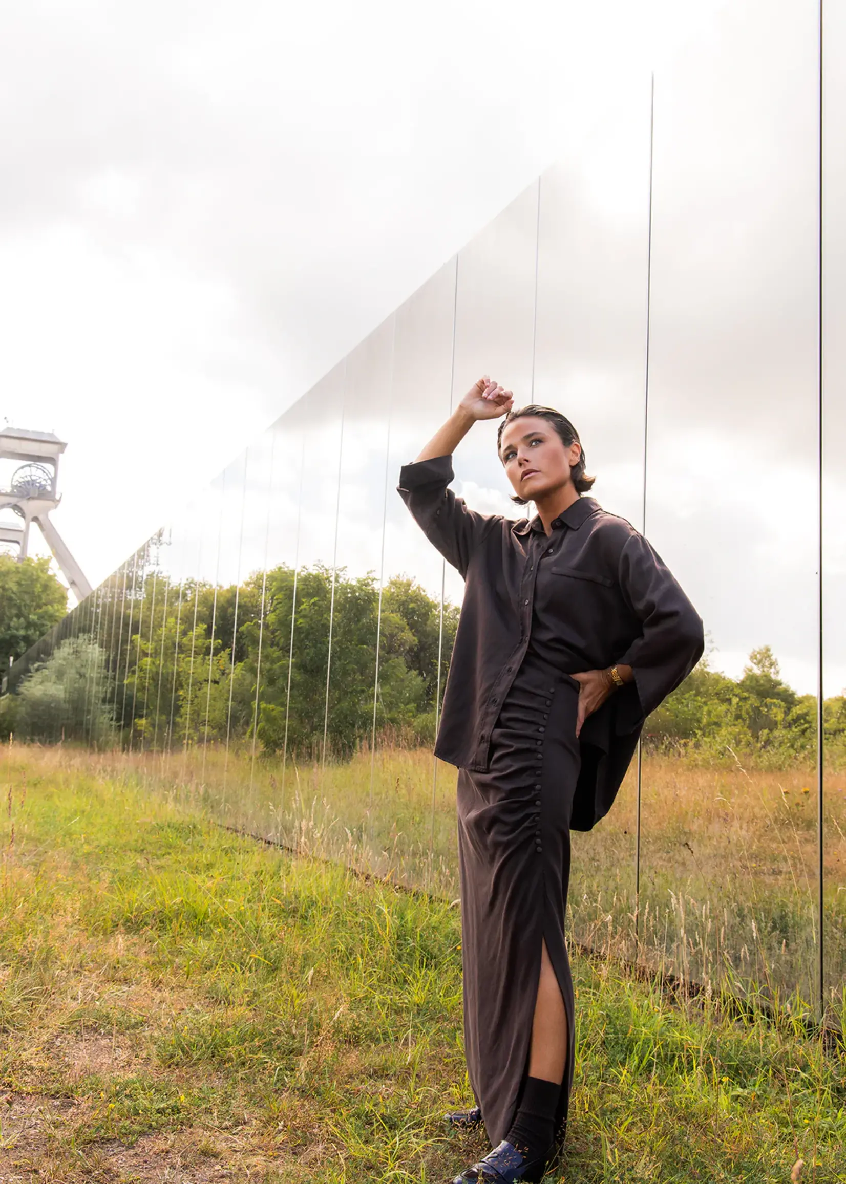 Skirt Constanza Skirt Lyocel Chocolat