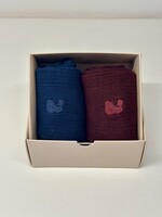 Zaira 2-pack Socks Cotton Blend Cloudy Blue/Barolo