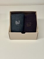 Zaira 2-pack Socks Cotton Blend Grey Melange/Chocolate