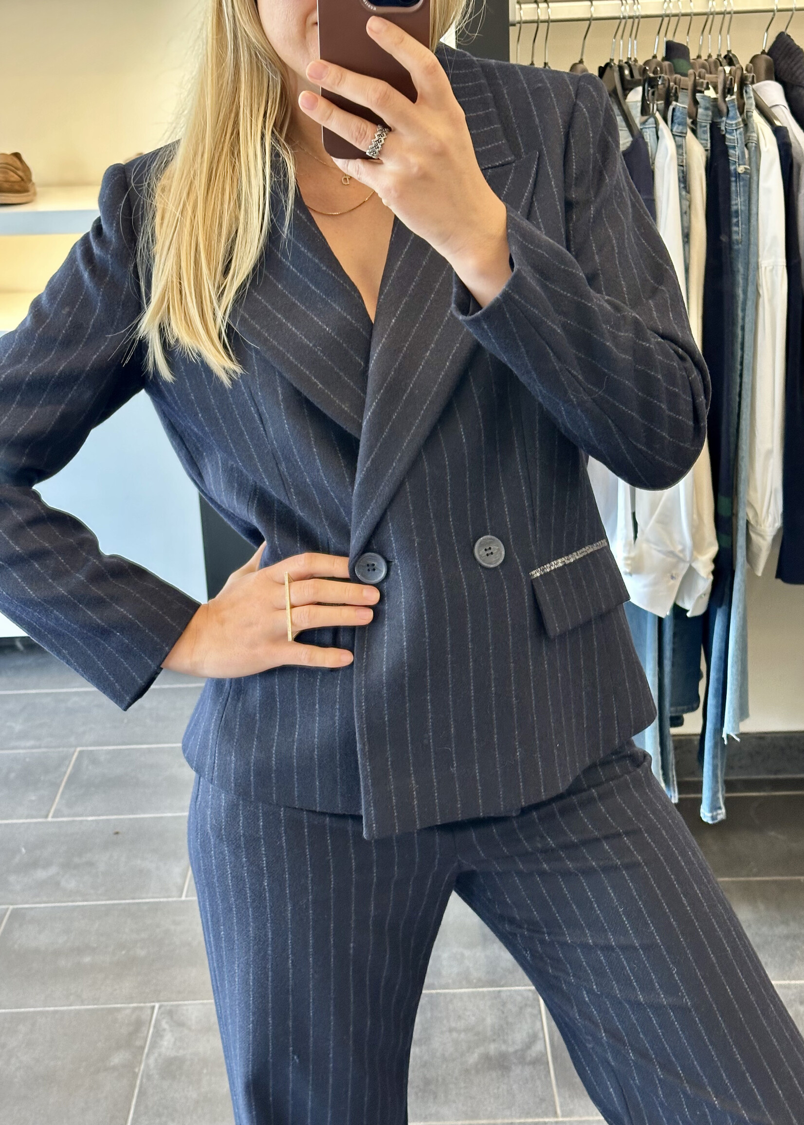 Navy Stripes Blazer