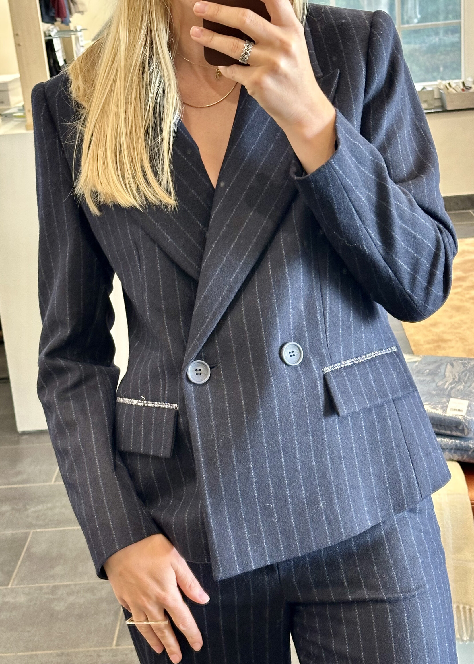Navy Stripes Blazer