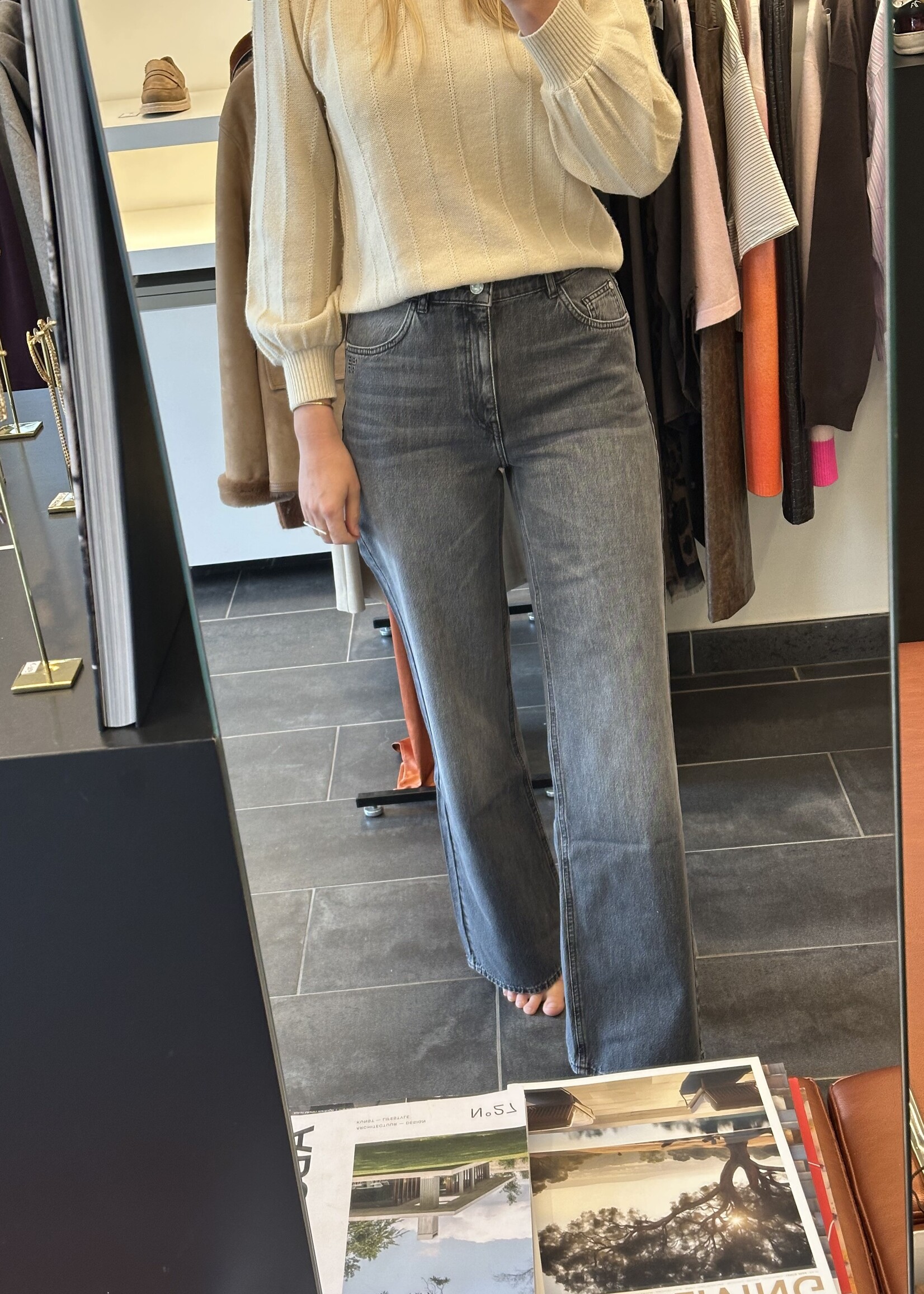 Mid Authentic Grey Pants Wide Fit