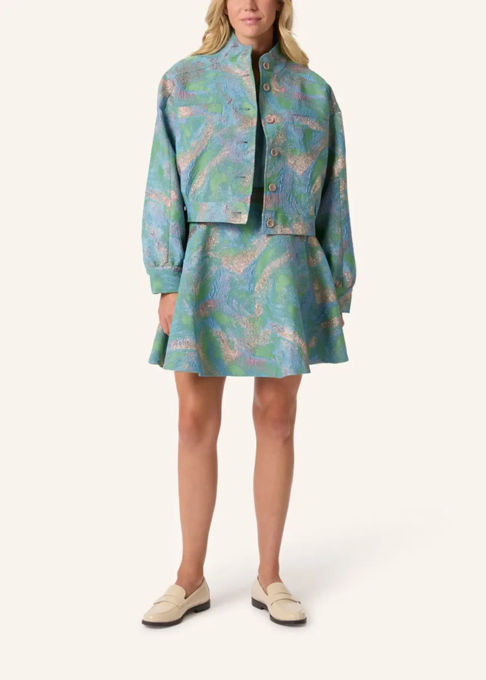 Retro Blue Jacquard Vest