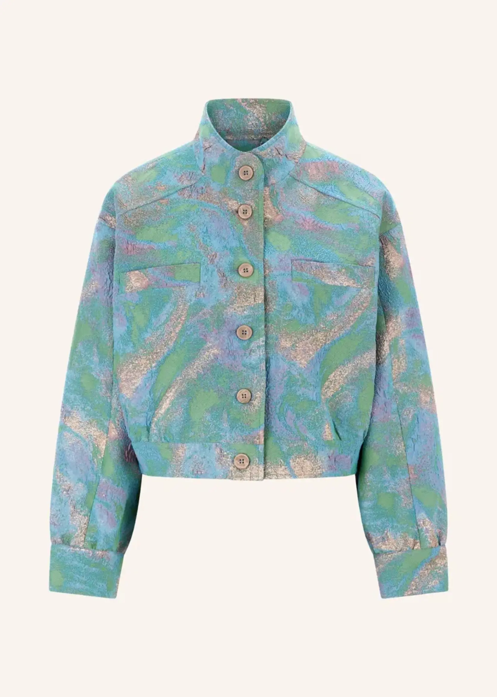 Retro Blue Jacquard Vest