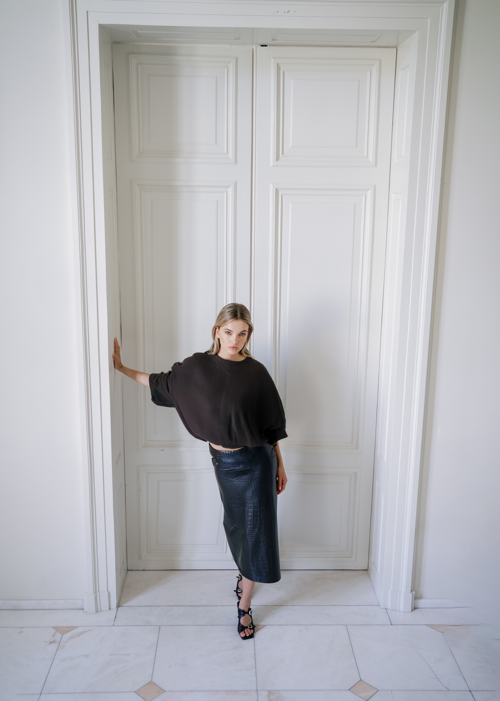 Skirt Cleo Croco Chocolat