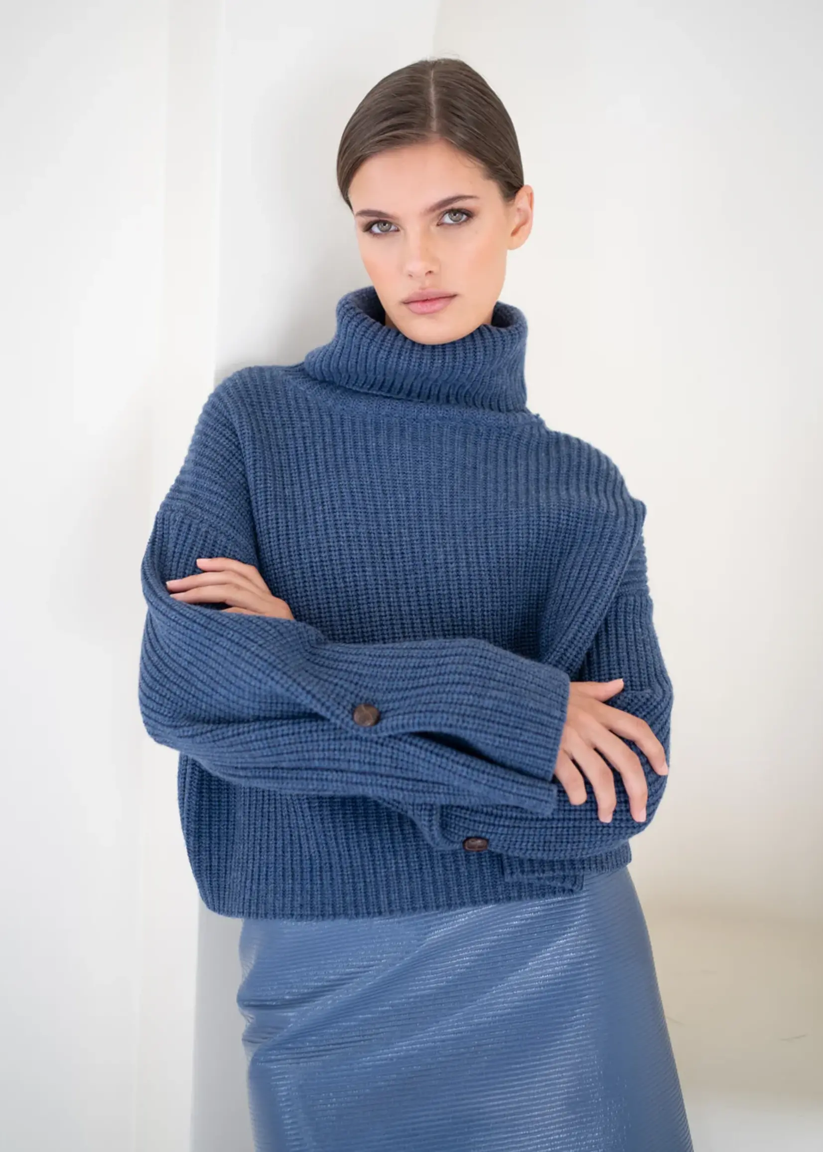 Pull Ami Merino Cloudy Blue
