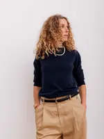Lady Sleeve Crew Neck Navy