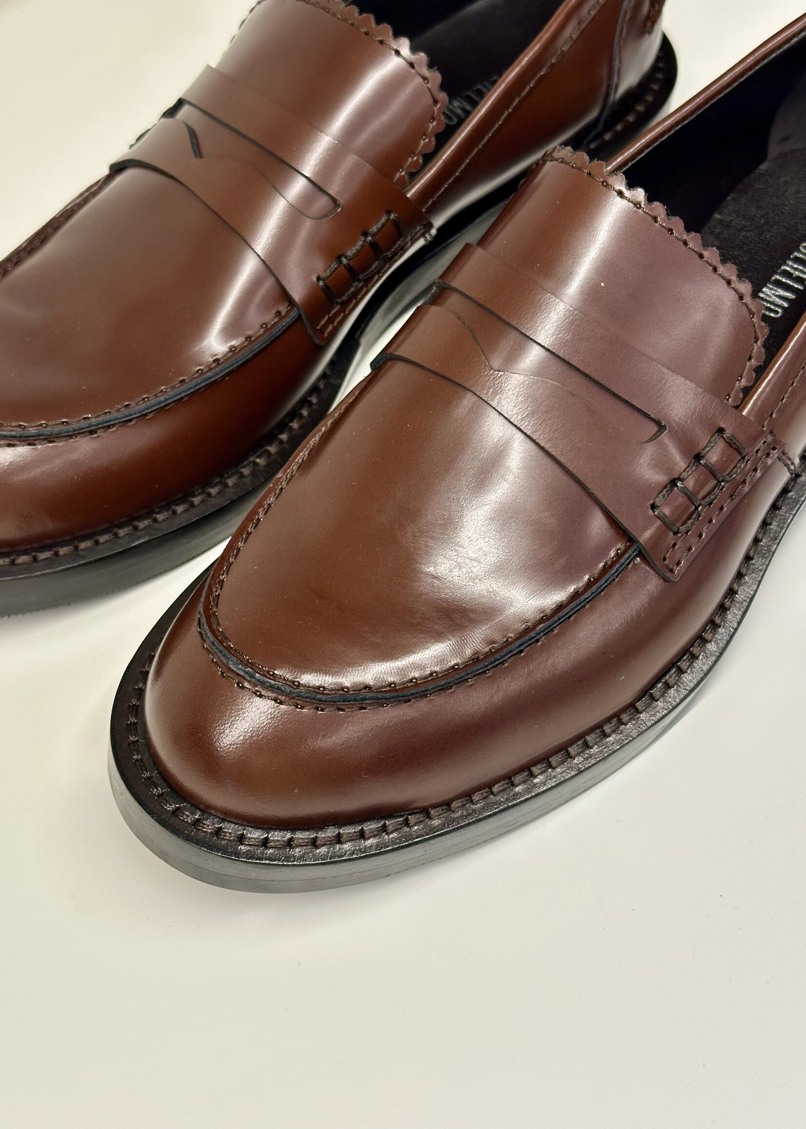 Kastanjebruine mocassin