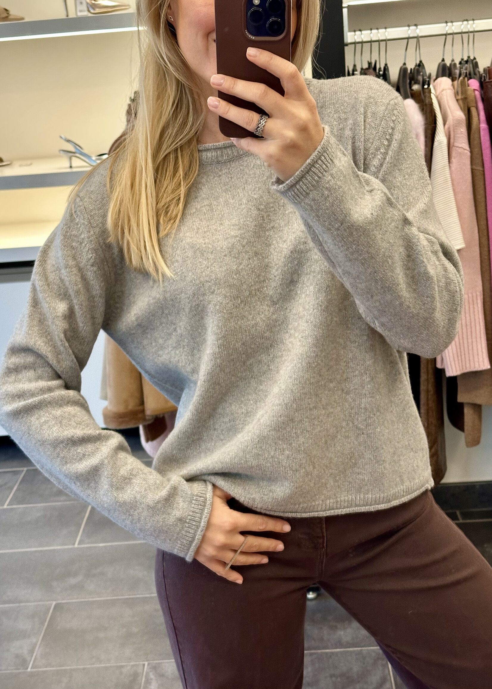 Frieda Pullover Crew Neck Grey