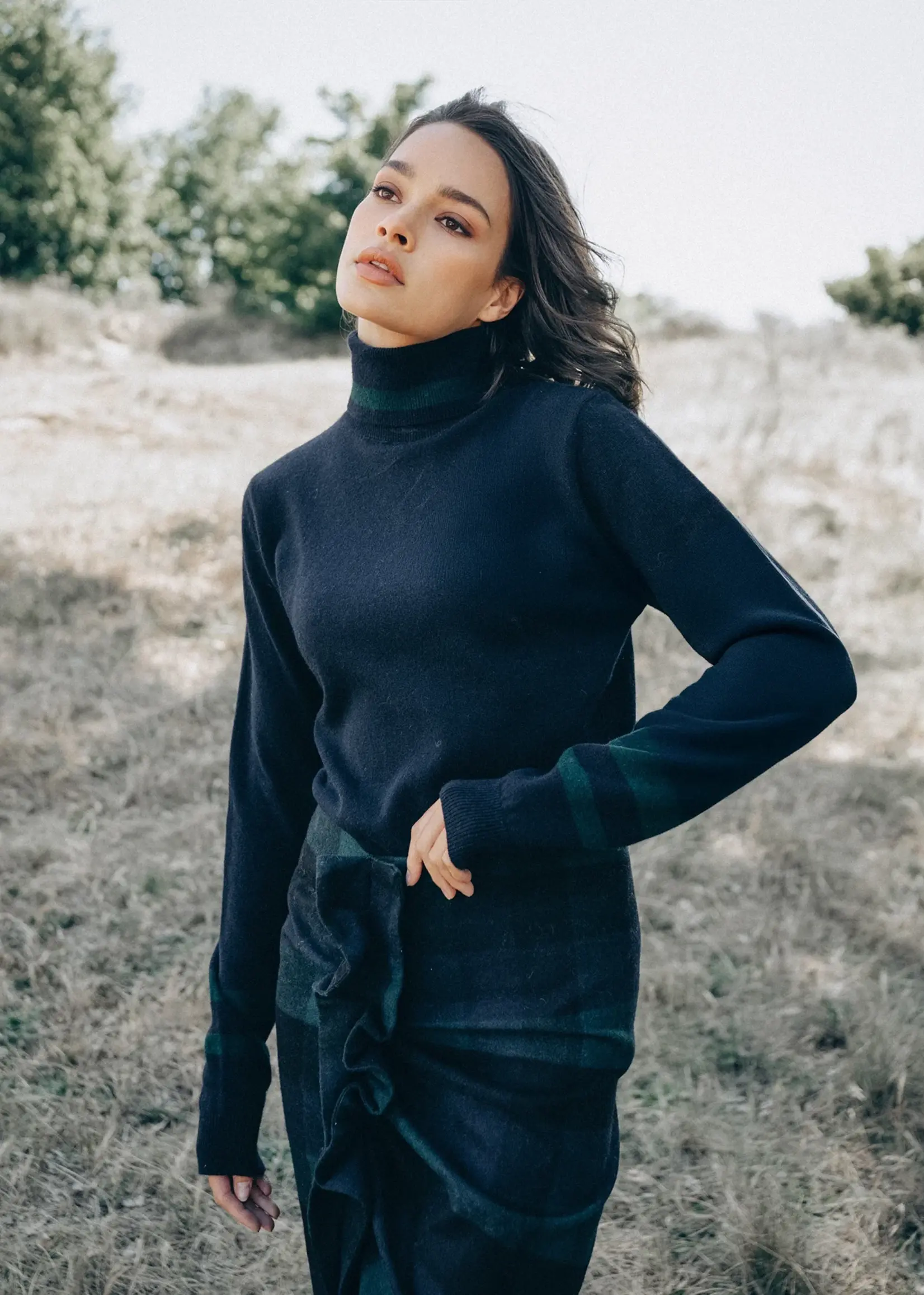 Pull Rule N°50 Woolmix Sapphire/Forest