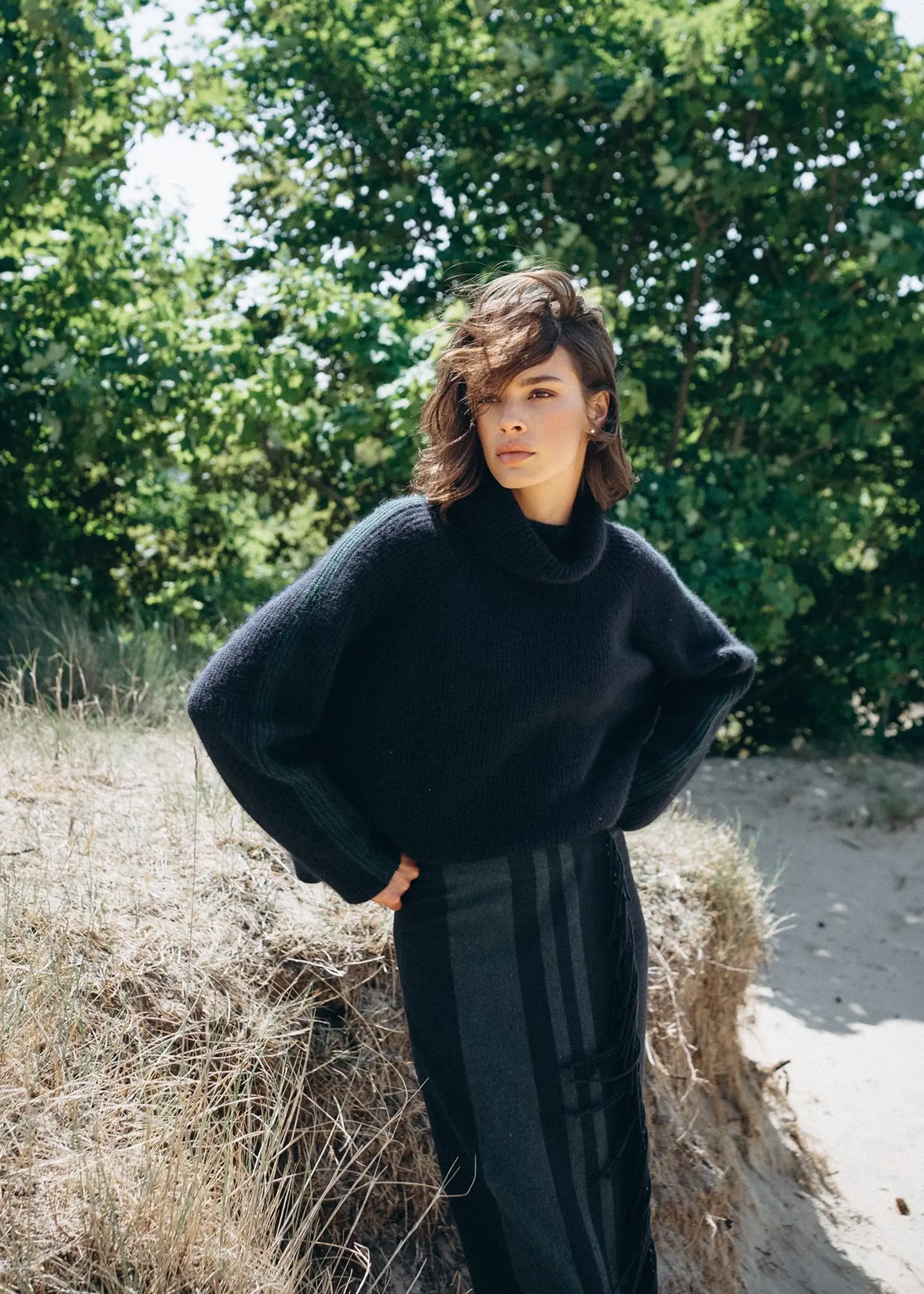 Pull Rule N°49 Woolmix Sapphire/Forest