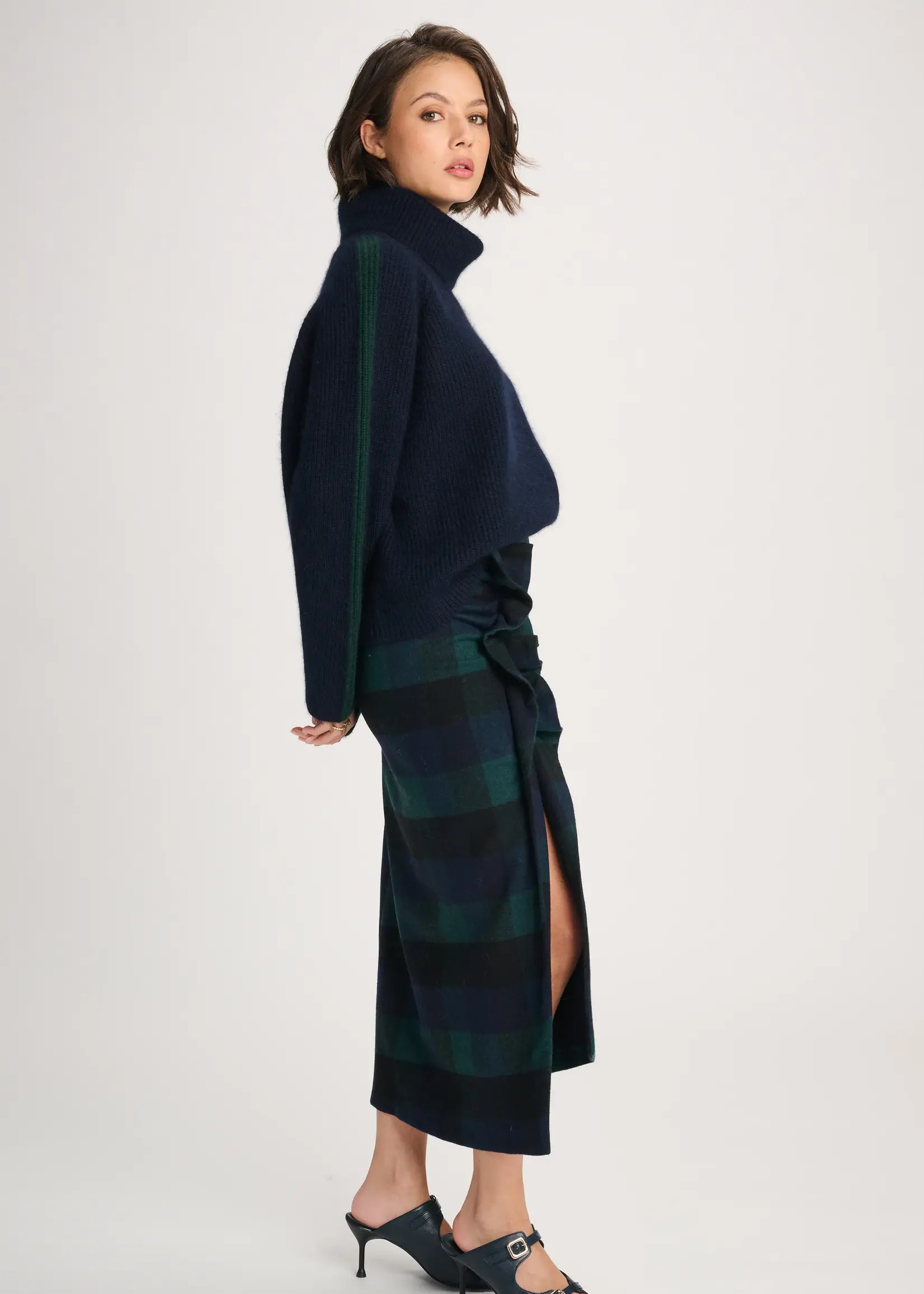 Pull Rule N°49 Woolmix Sapphire/Forest