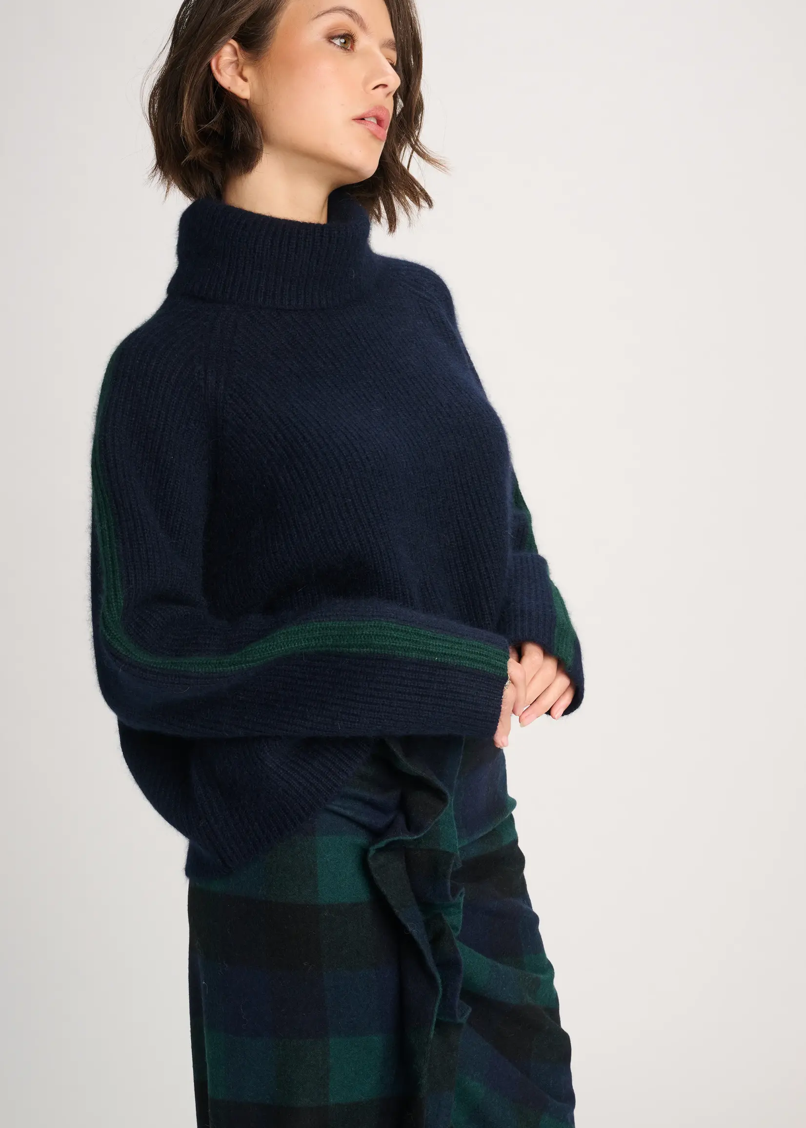 Pull Rule N°49 Woolmix Sapphire/Forest