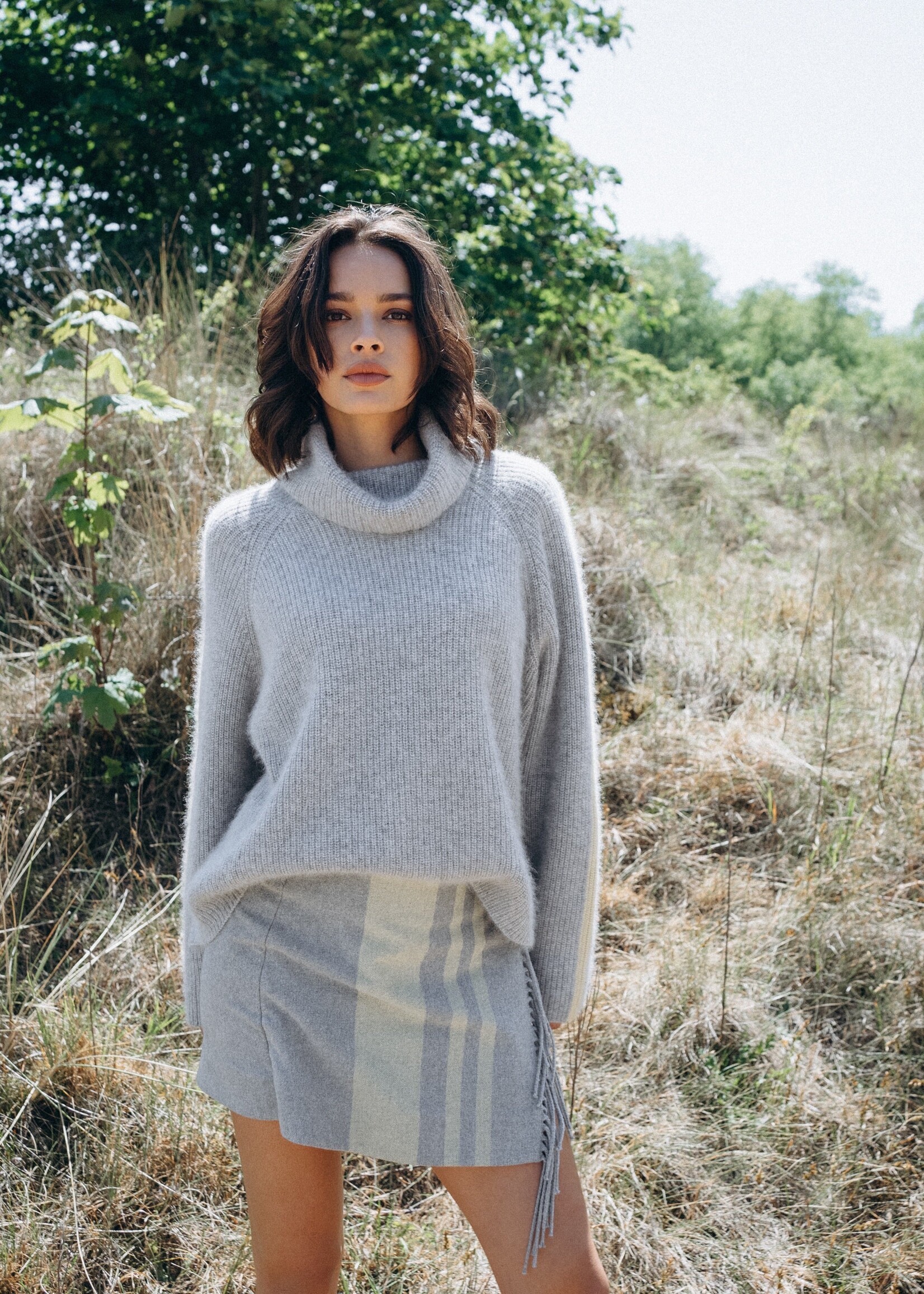 Pull Rule N°49 Woolmix Gray/Cream