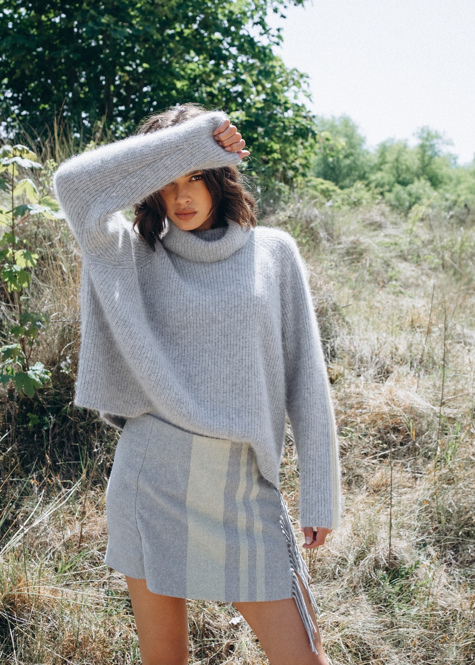 Pull Rule N°49 Woolmix Gray/Cream