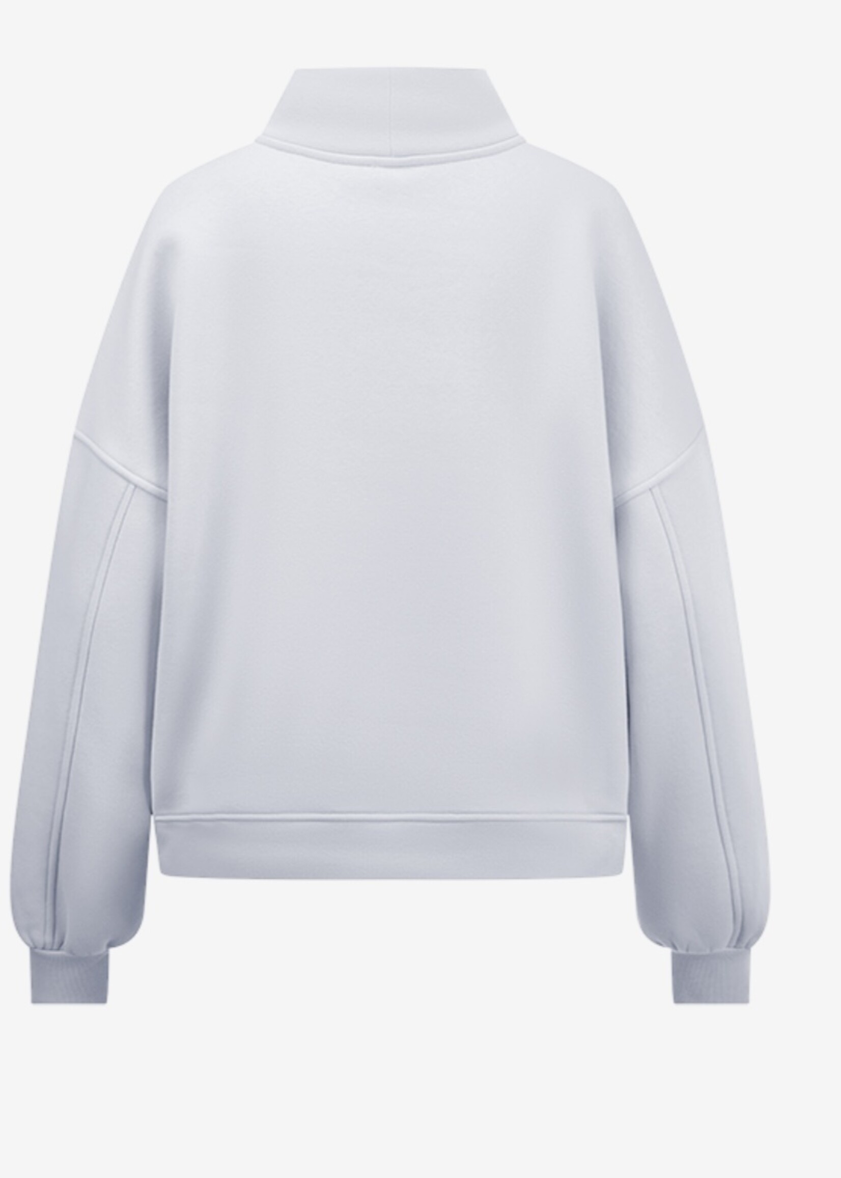 Lichtblauwe Jersey Sweatshirt met opstaand kraagje