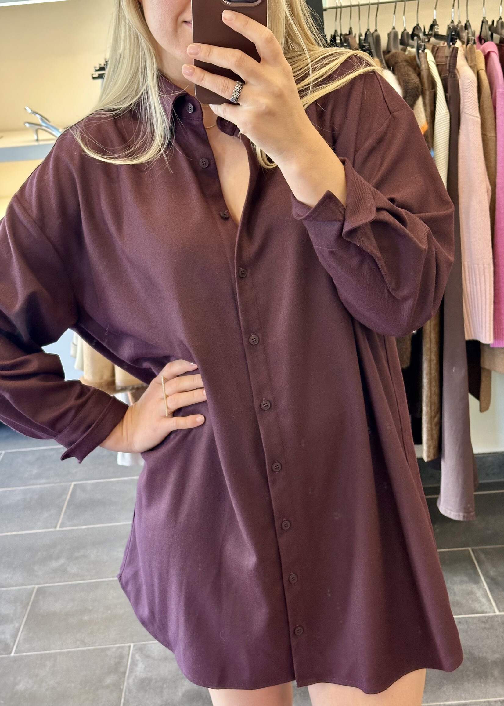 Blouse Dress Rule N°64 Flannel Merlot