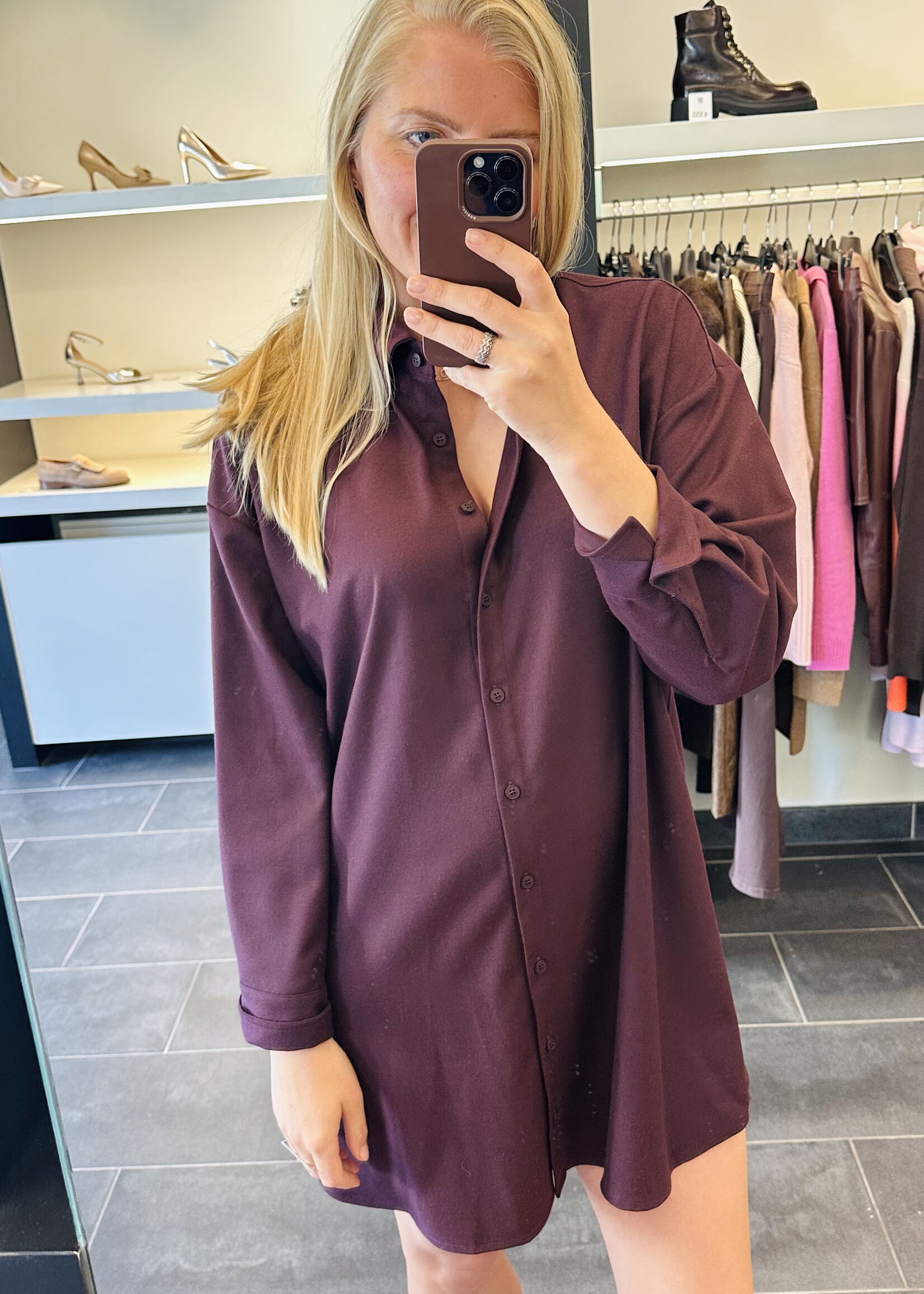 Blouse Dress Rule N°64 Flannel Merlot