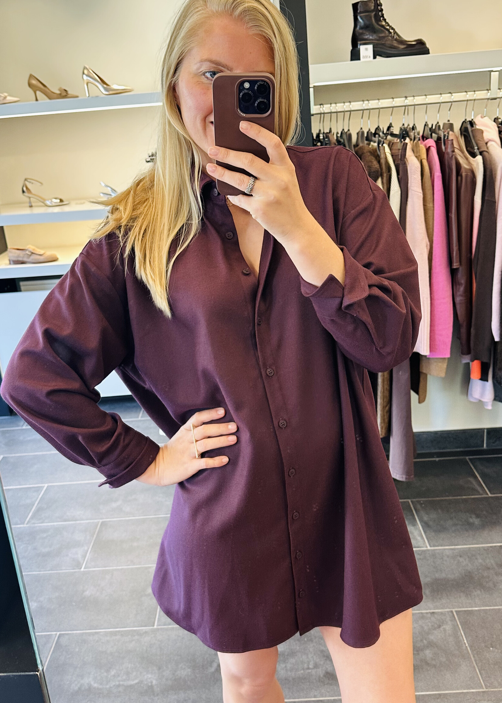 Blouse Dress Rule N°64 Flannel Merlot