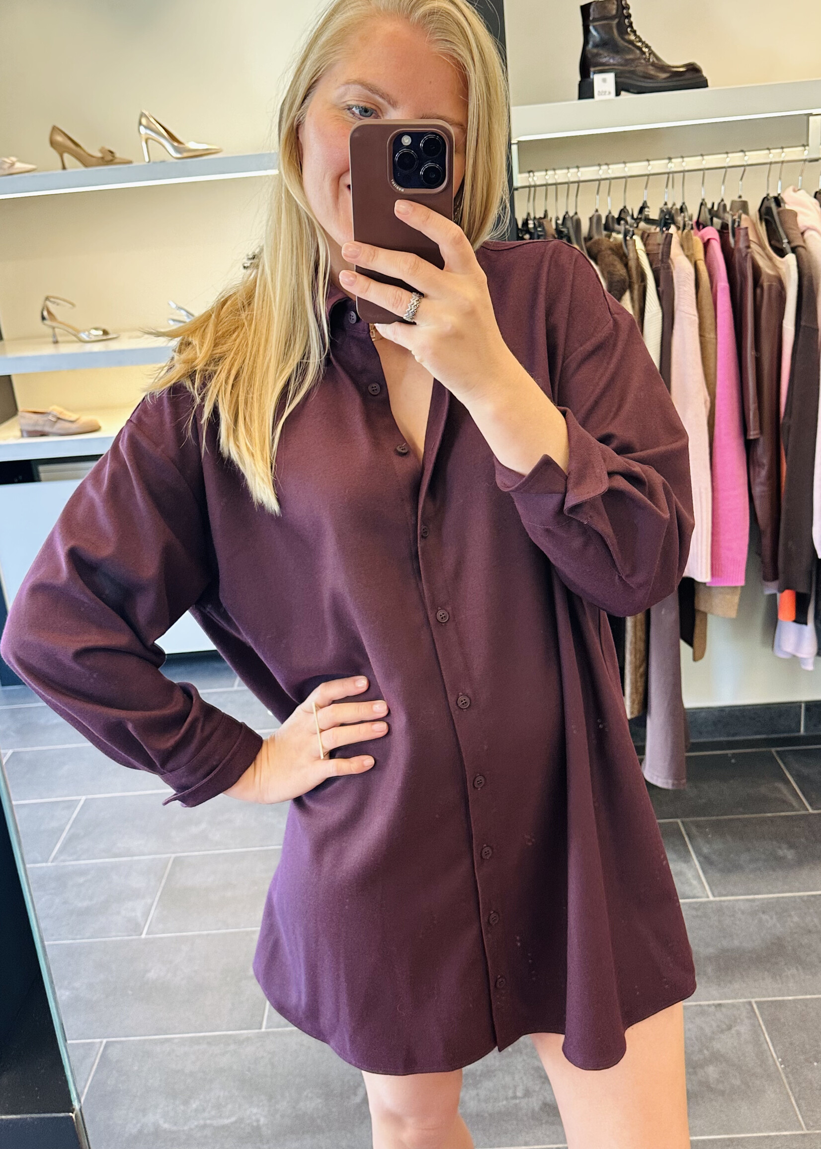 Blouse Dress Rule N°64 Flannel Merlot