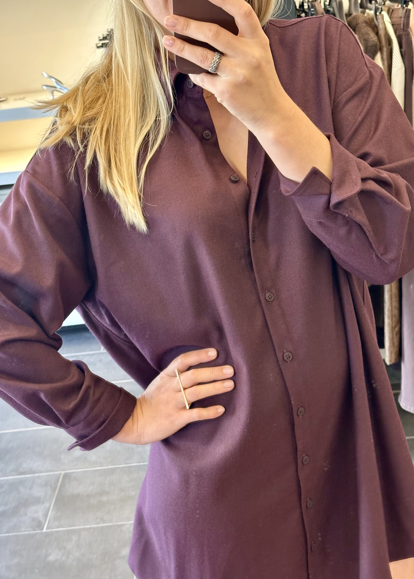 Blouse Dress Rule N°64 Flannel Merlot