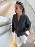 Chloe Wool Sweatshirt Blouse Grey