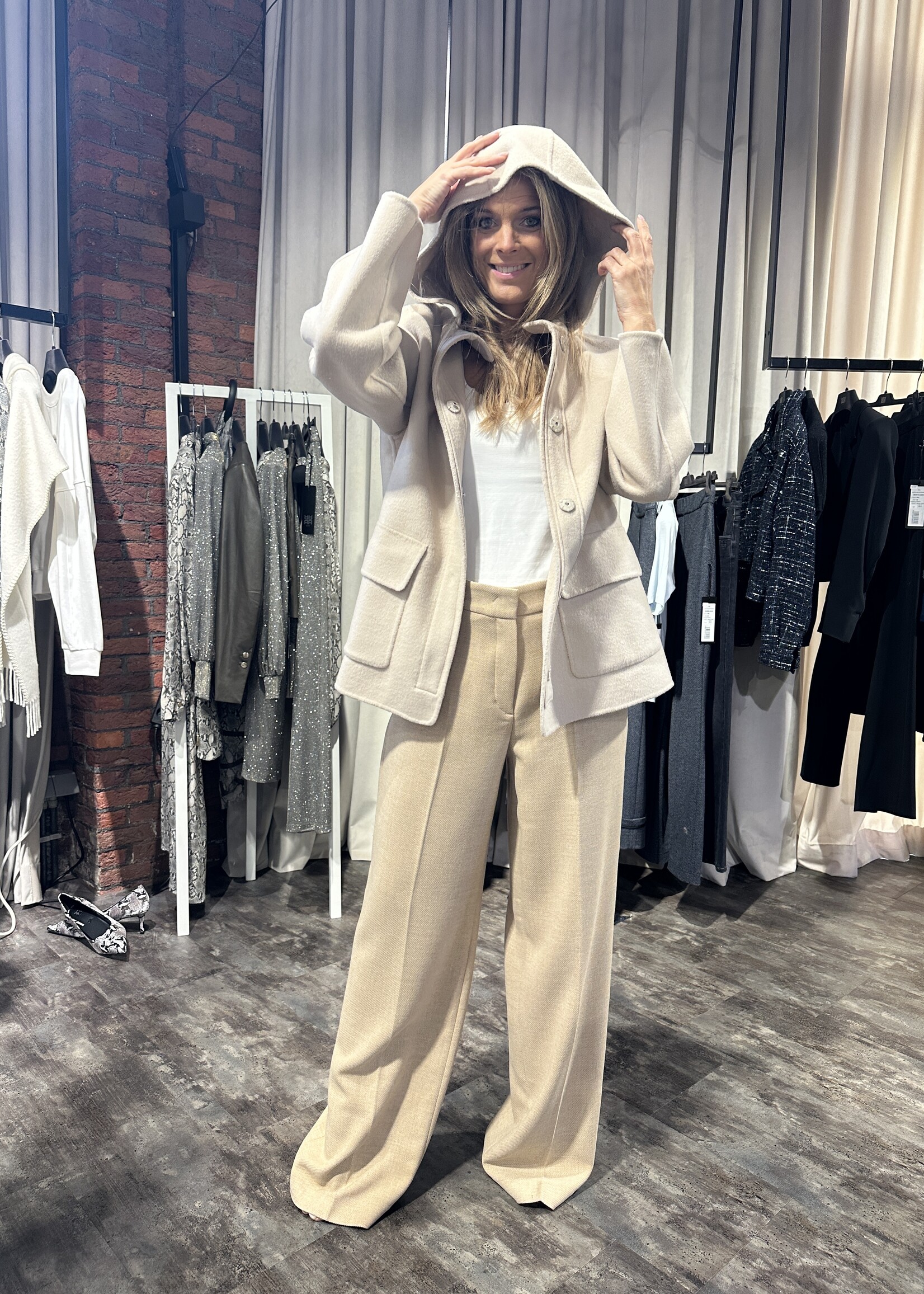 Camel Pants Wide Fit
