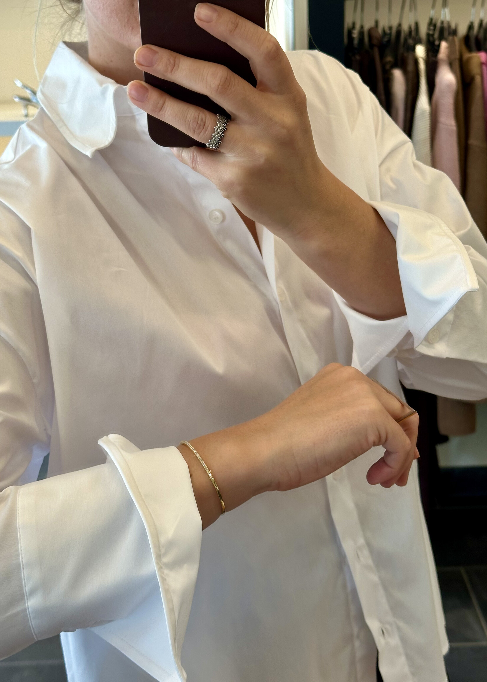 White Wire Blouse