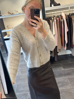 Gloria Cardigan Light Grey Brushed Cashmere