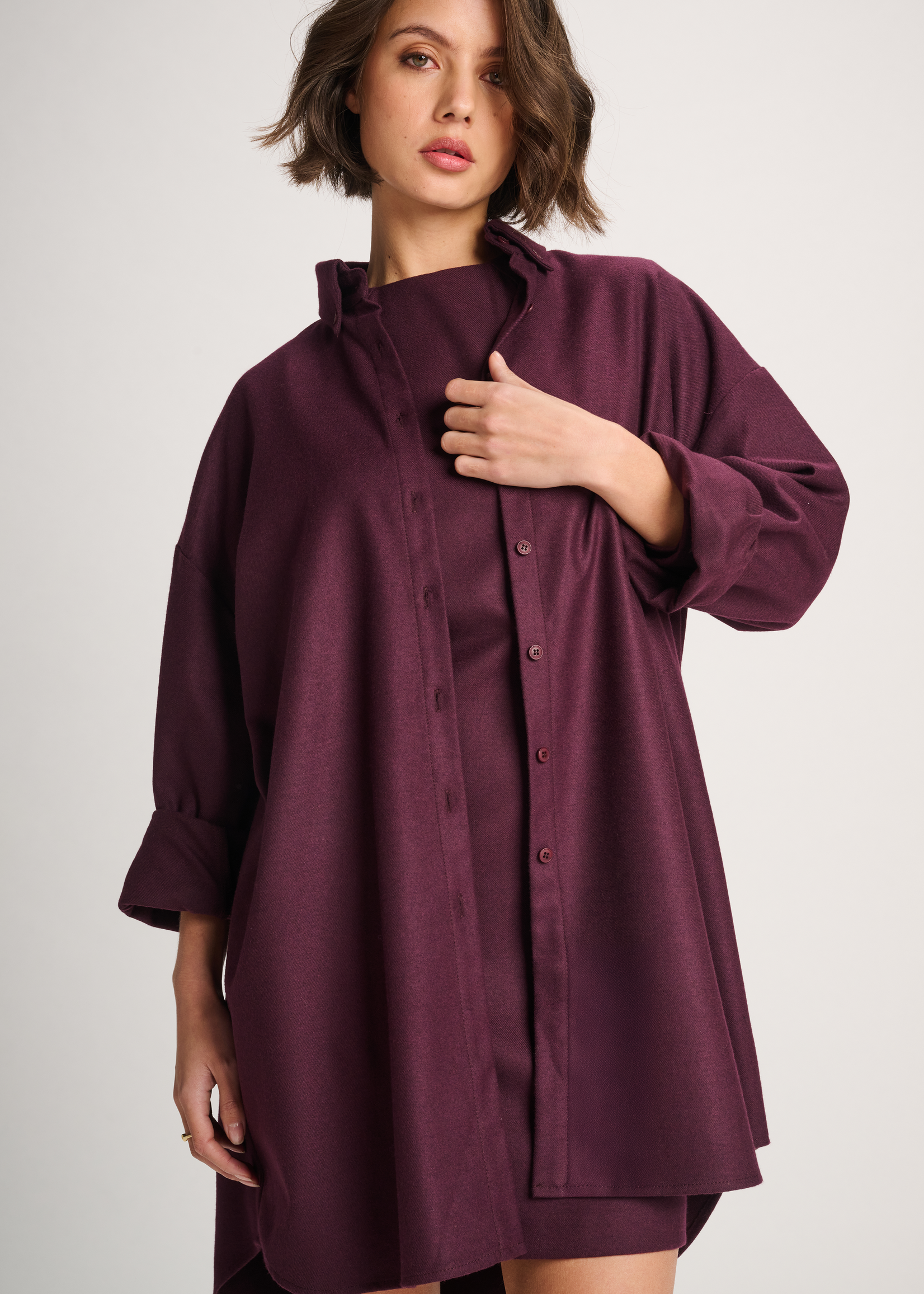 Blouse Dress Rule N°64 Flannel Merlot