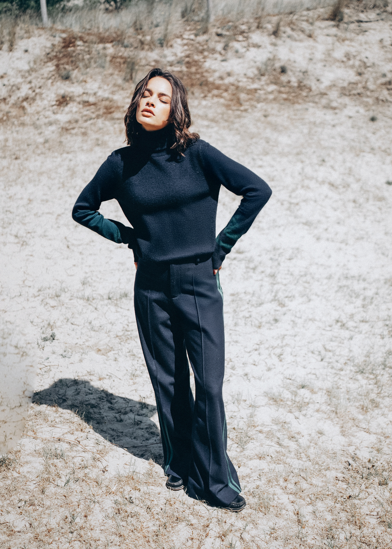 Trousers Rule N°62 Flannel Stripe Sapphire/Forest