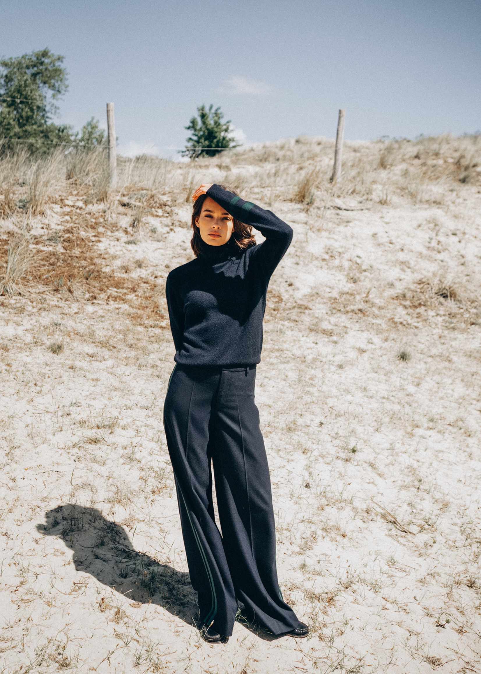 Trousers Rule N°62 Flannel Stripe Sapphire/Forest