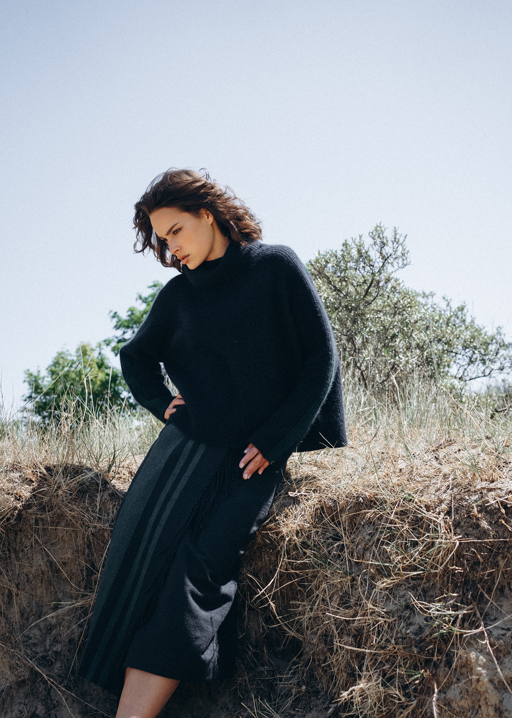 Skirt Rule N°44 Ruffle Stripe Sapphire/Forest