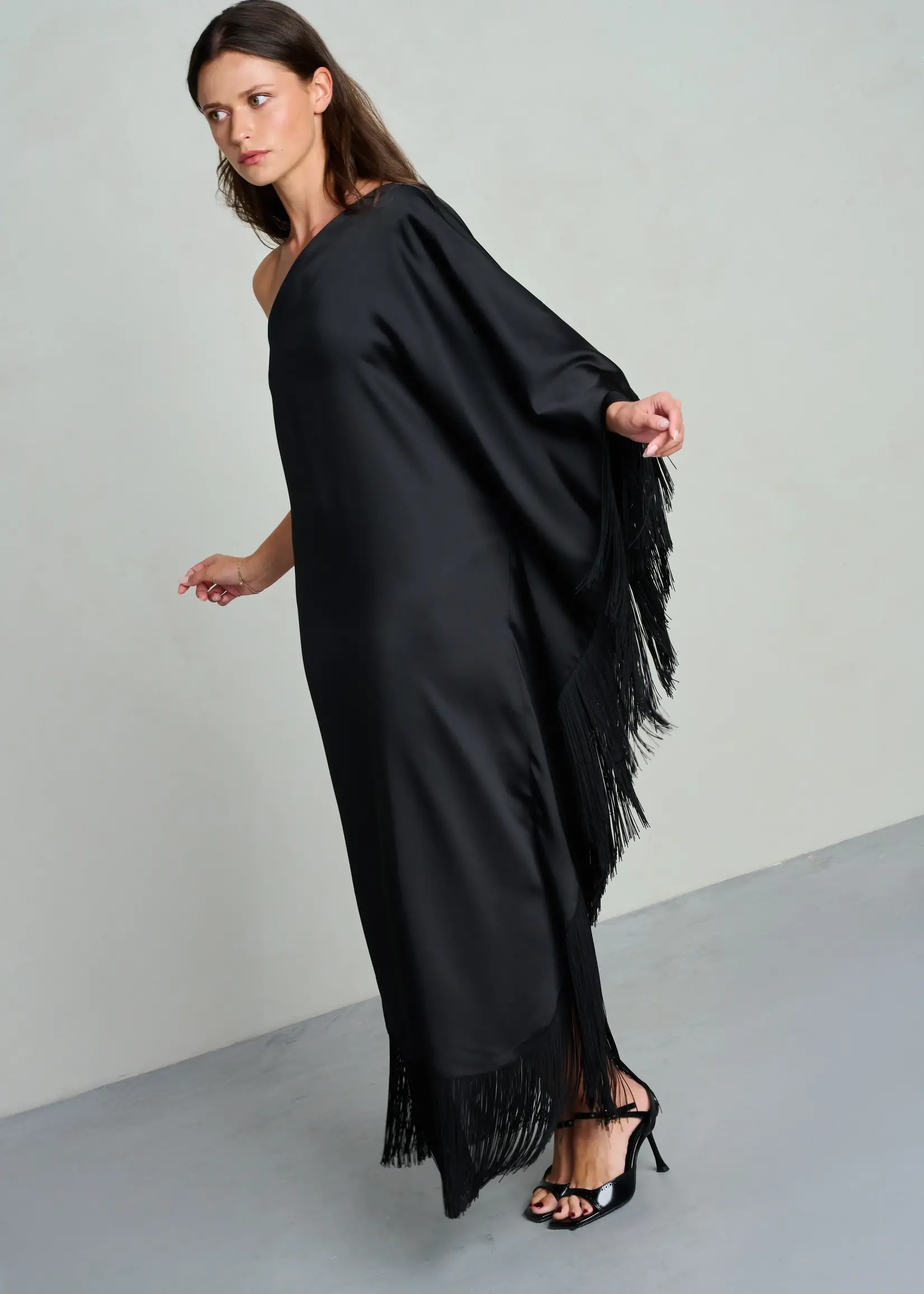 Dress Ciri Lunar Fringes Black