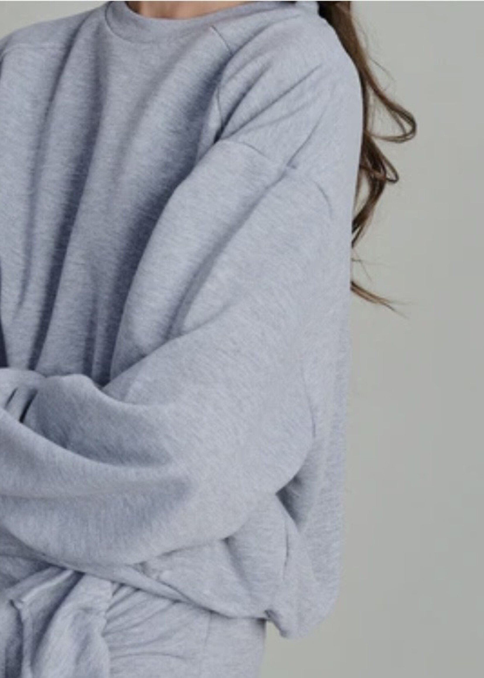 Pull Pia Terry Grey Melange