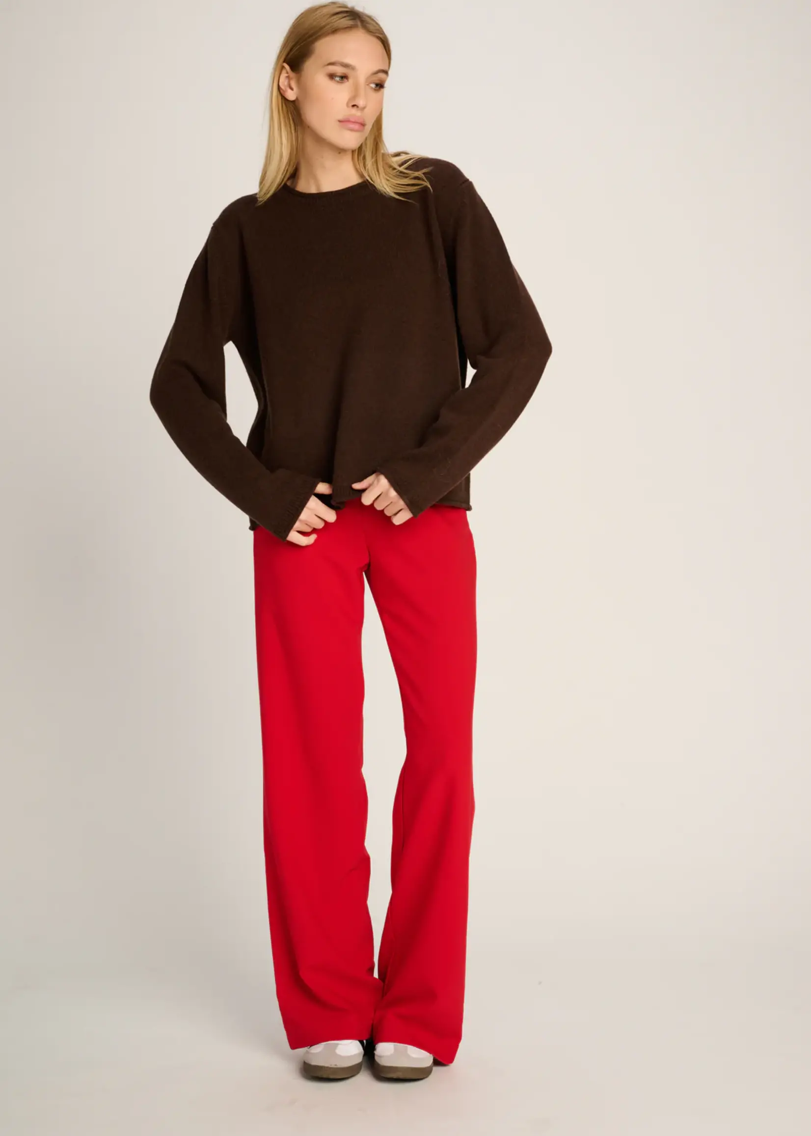 Frieda Pullover Crewneck Chocolate Brown