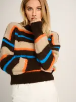 Coco Pullover Crewneck Stripes Beige