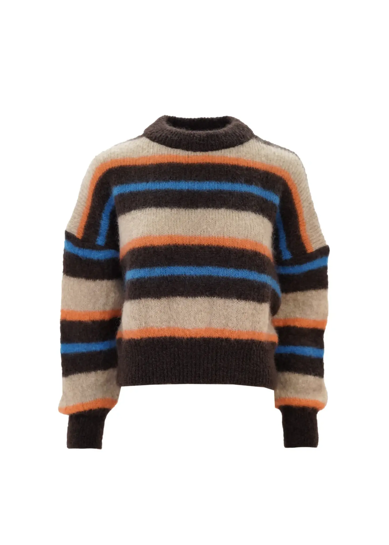 Coco Pullover Crewneck Stripes Beige