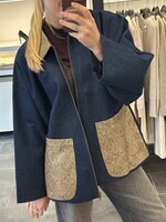 Atelier Amandine Elly Jacket Navy Snake