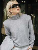 Pull Anna Woolblend Silver Grey