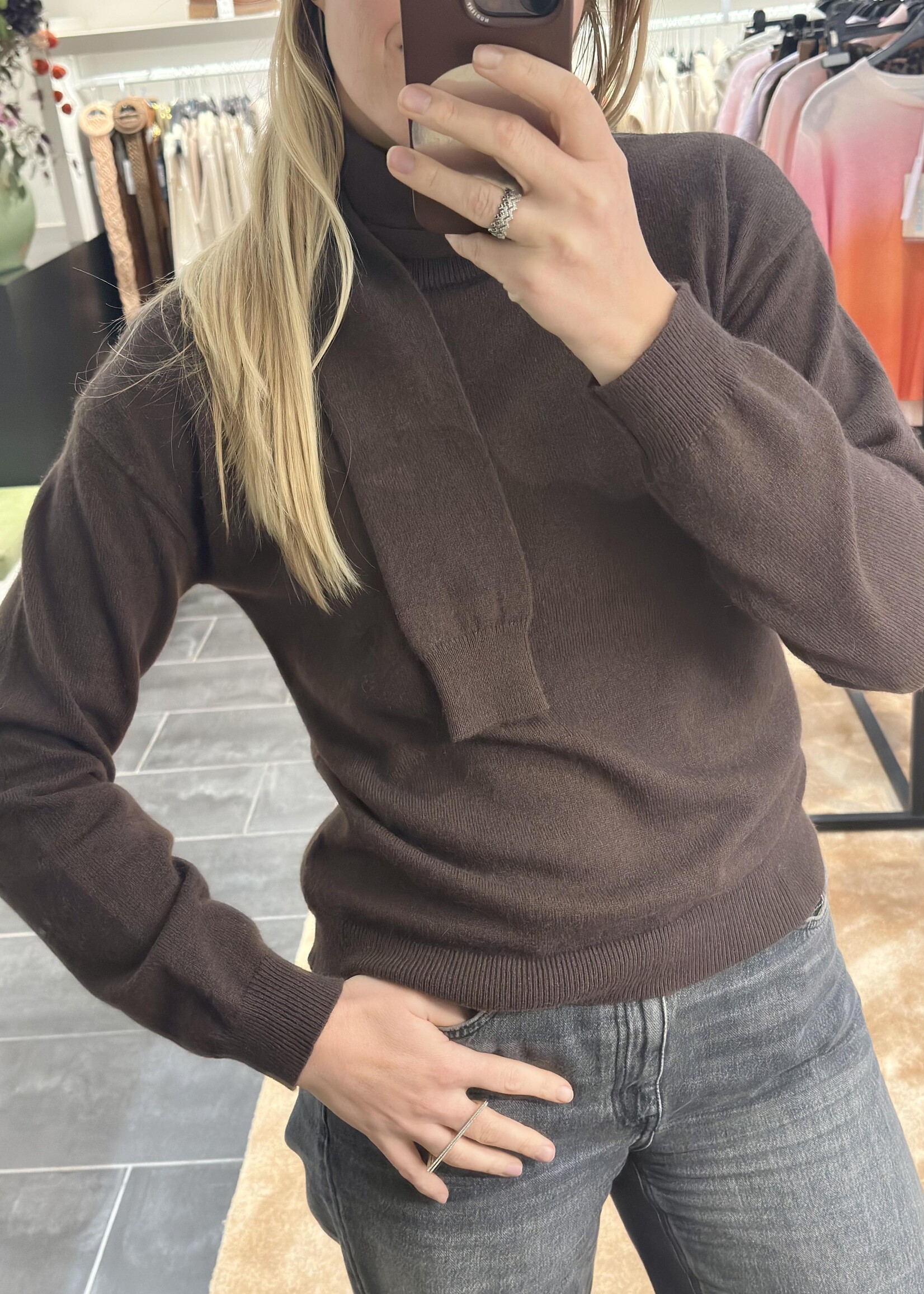 Pull Alina Woolblend Chocolat