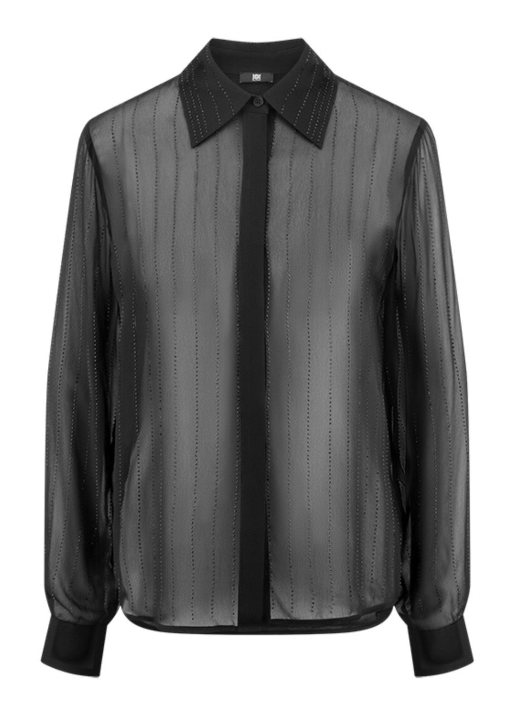 Black Blouse with Rhinestone Details