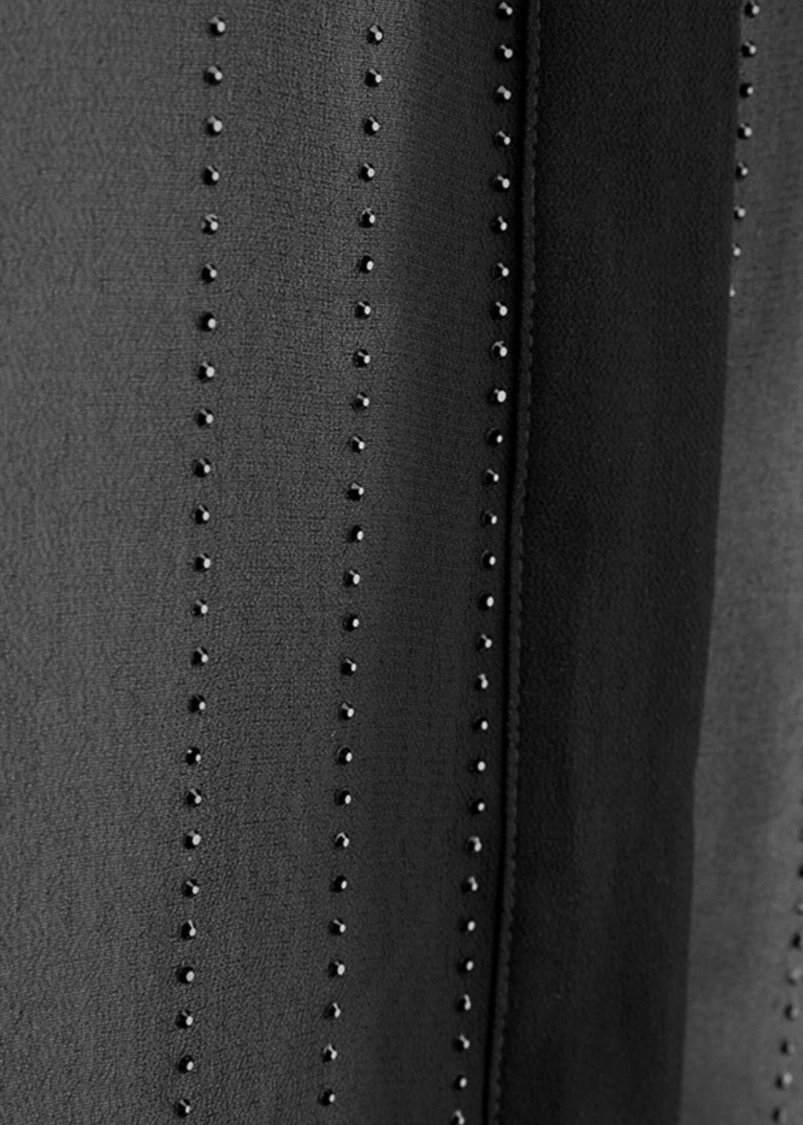 Black Blouse with Rhinestone Details