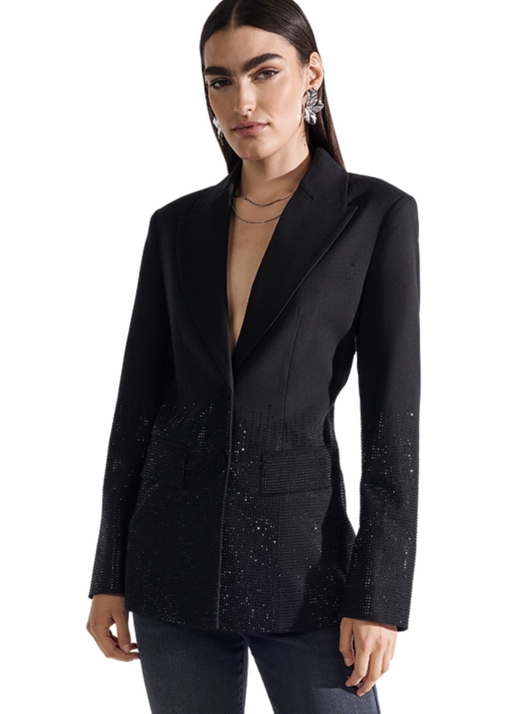 Black Blazer with Rhinestones
