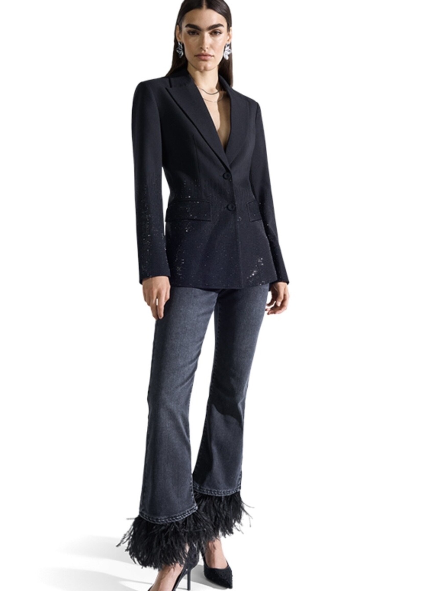 Black Blazer with Rhinestones