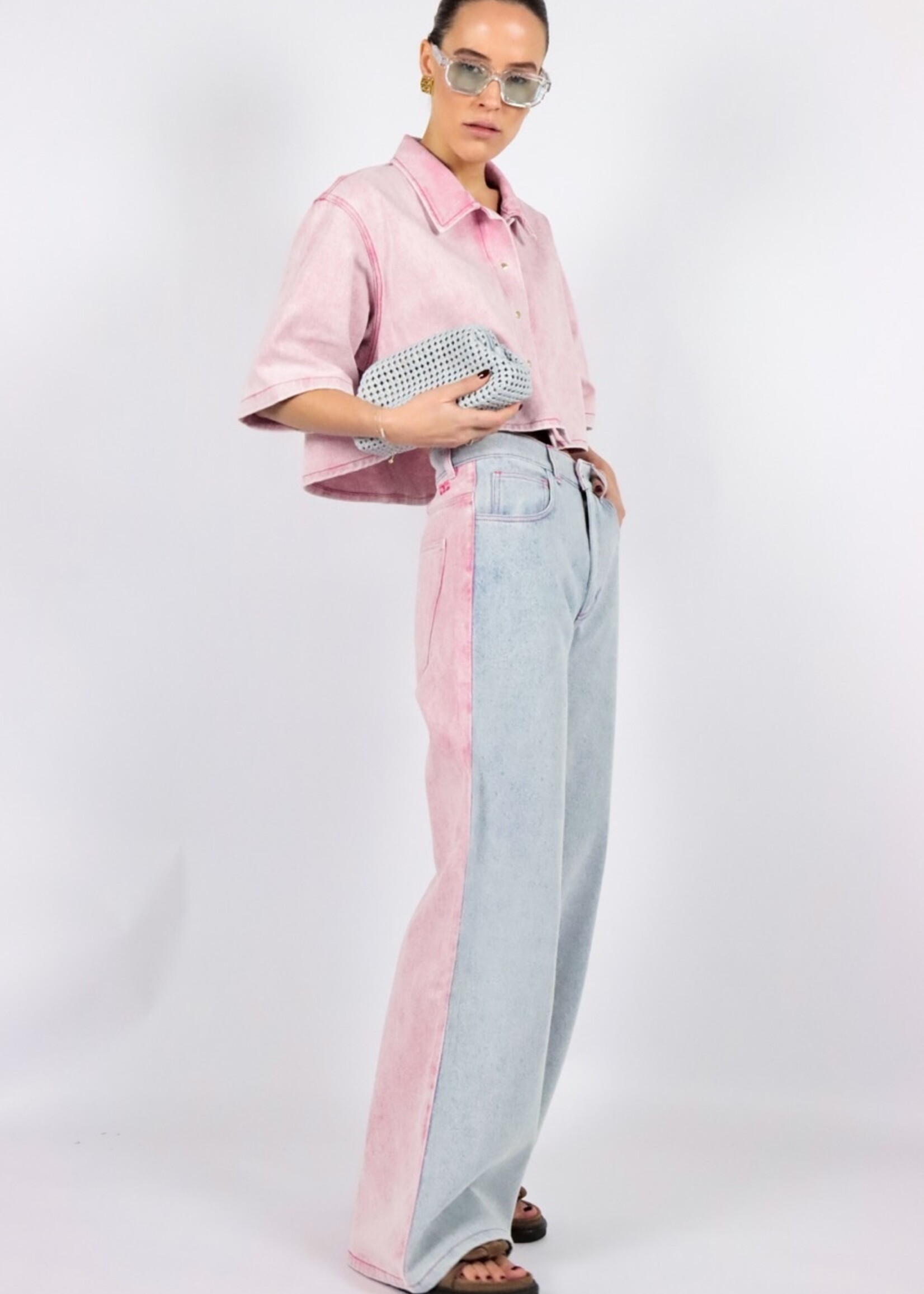 Atelier Amandine Eva Jeans Pink/Blue