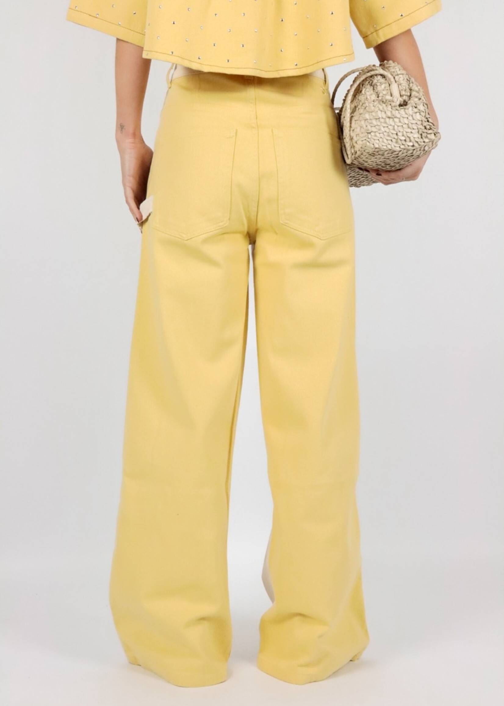 Atelier Amandine Eva Jeans Ecru/Yellow