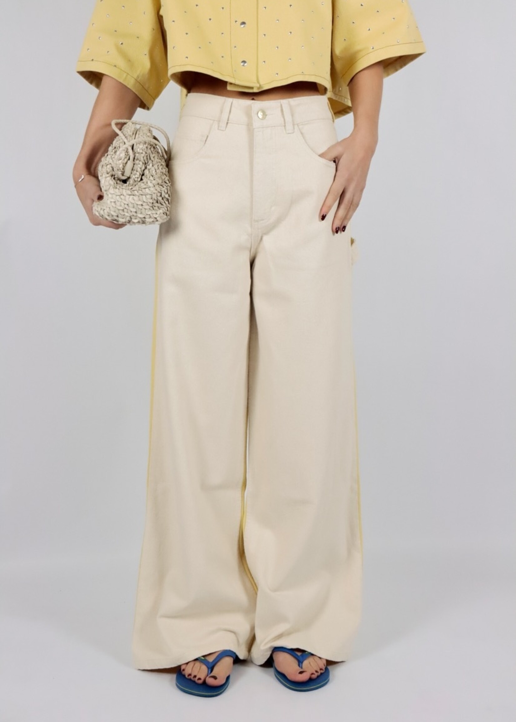 Atelier Amandine Eva Jeans Ecru/Yellow